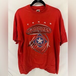 Vintage Texas Rangers Men’s Red Single Stitch 1997 T-Shirt Size XL